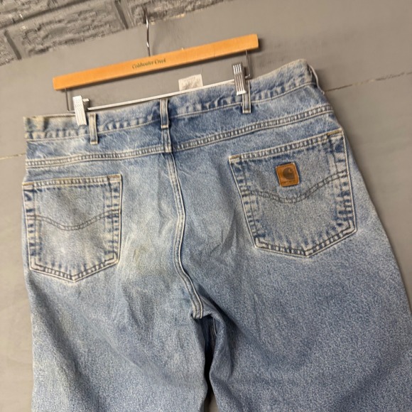 Carhartt Other - Carhartt Mens B160 DST Relaxed Fit Light Wash Blue Denim Work Jeans 40x30